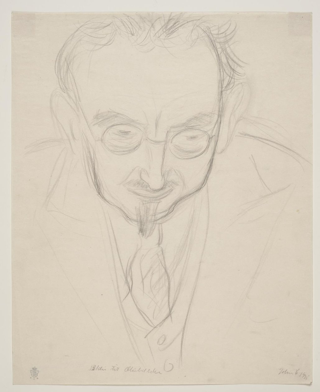 Der Geograph, Professor G. Hatt. Brustbild en face. von John Christensen