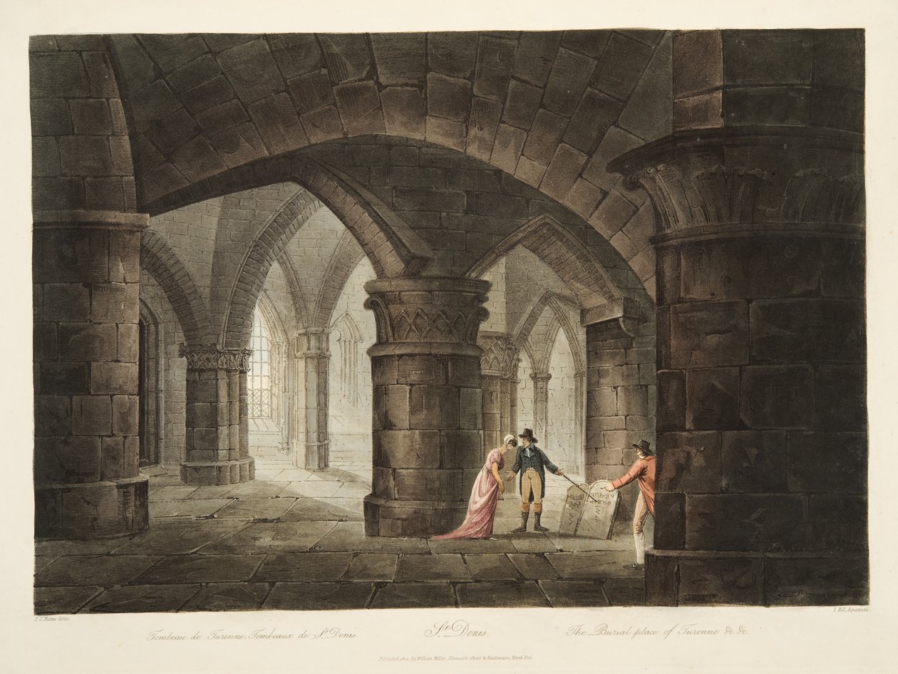 Die Grabstätte von Turenne, Illustration aus Versailles, Paris und Saint Denis, veröffentlicht 1809 von John Claude Nattes