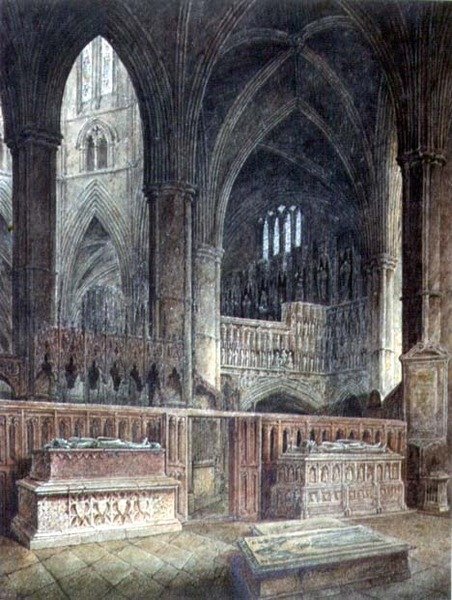 Innenraum der St. Edmunds Kapelle, Westminster Abbey, 19. Jahrhundert von John Coney