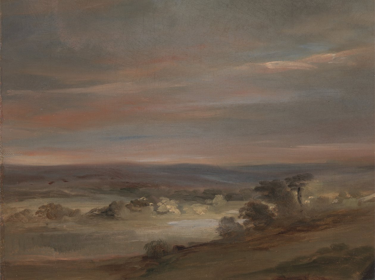 Ein Blick auf Hampstead Heath, früher Morgen, ca. 1821 von John Constable