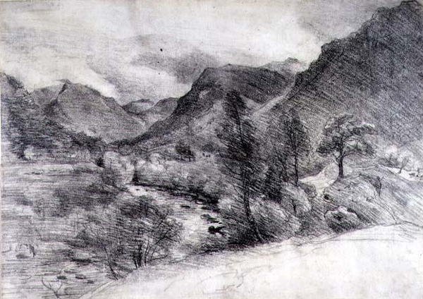 Borrowdale, Morgen, ca. 1806 von John Constable