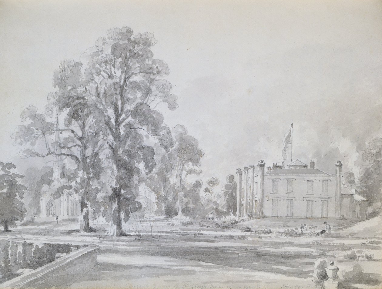 Coleorton Hall, Leicestershire, Heimat von Sir George Beaumont von John Constable