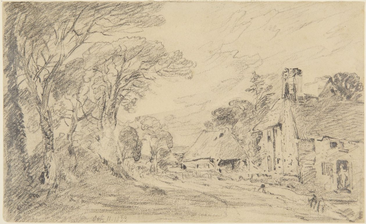 Hütte und Bäume von John Constable