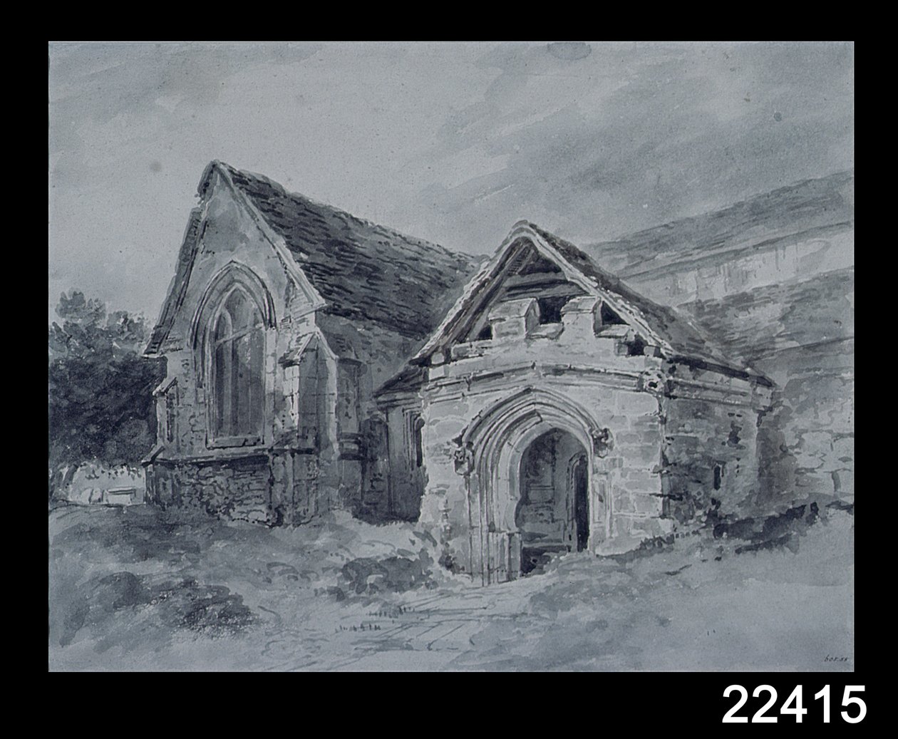 Vorhalle und Querschiff einer Kirche, um 1850-11 von John Constable