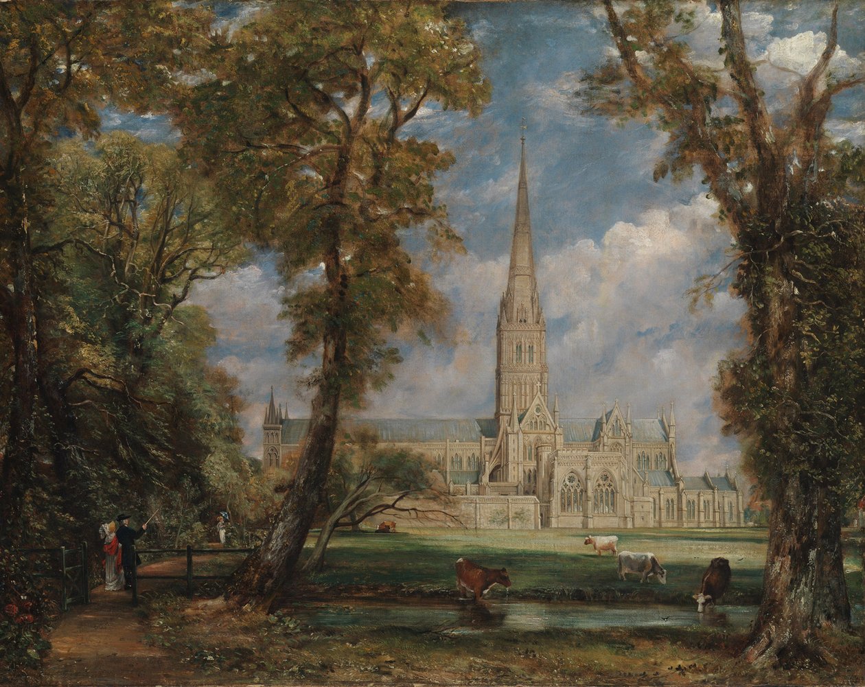 Kathedrale von Salisbury vom Bischofsgelände aus von John Constable