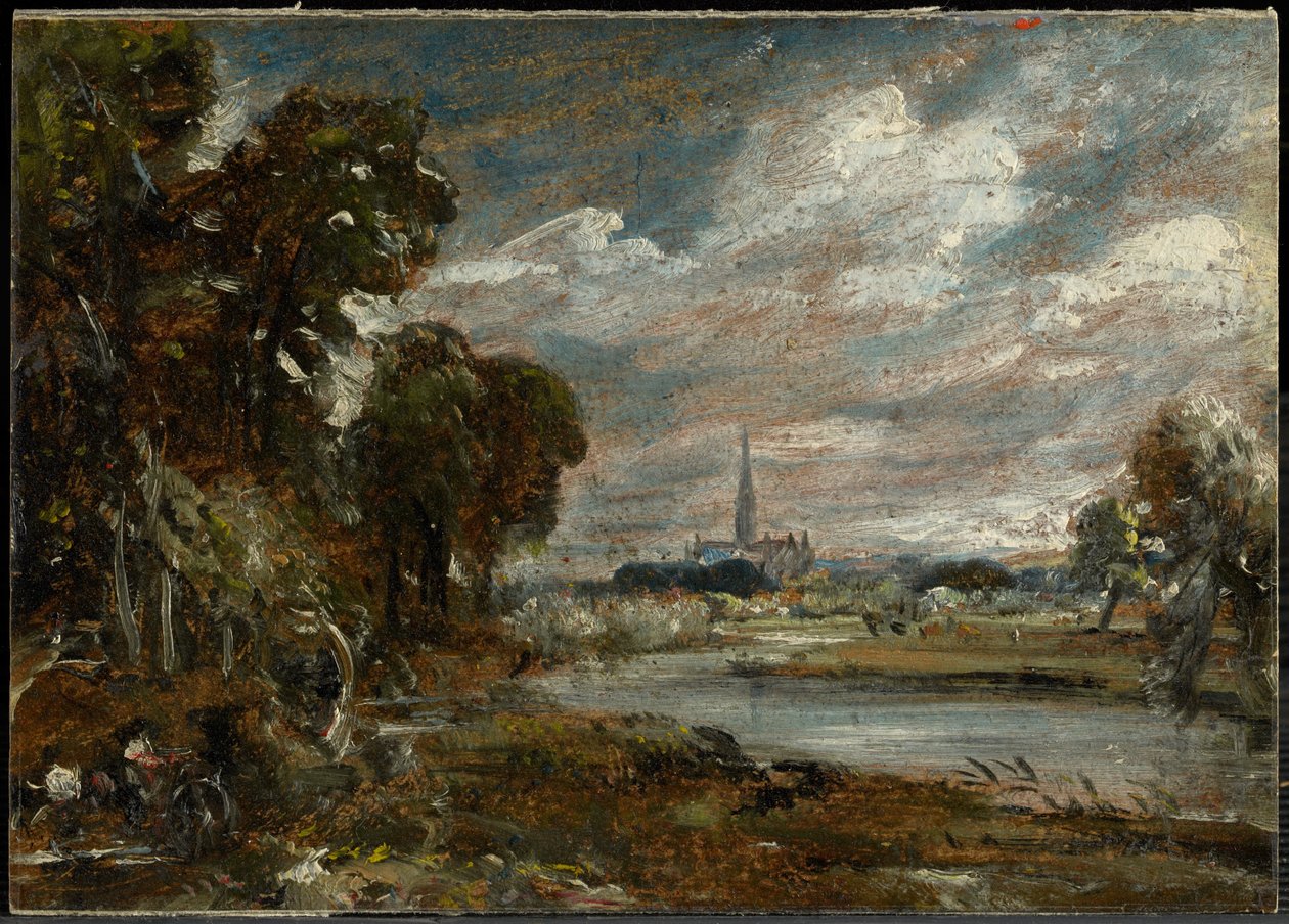 Kathedrale von Salisbury vom Fluss Nadder aus von John Constable