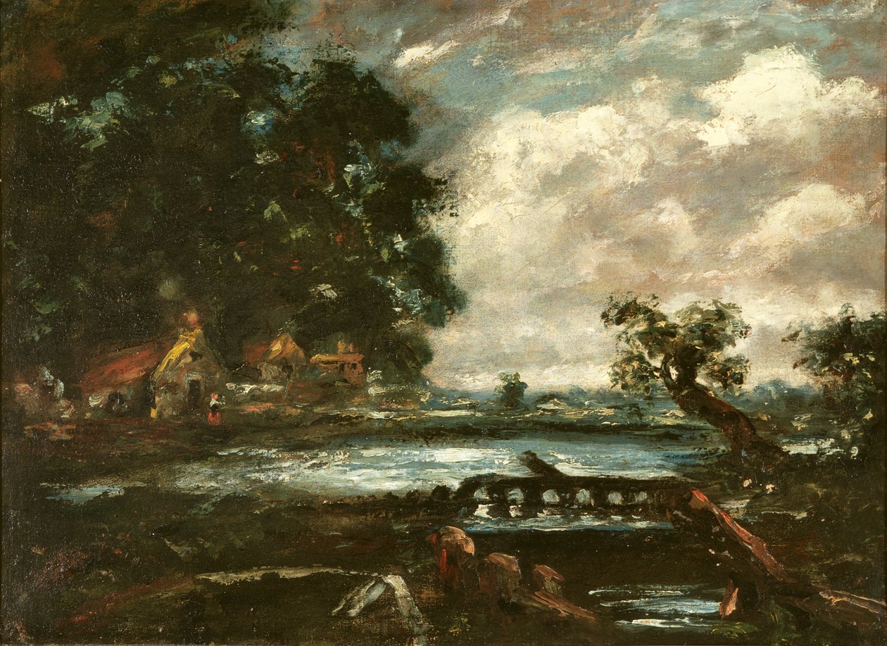 Studie für Das springende Pferd (Blick auf den Stour) von John Constable