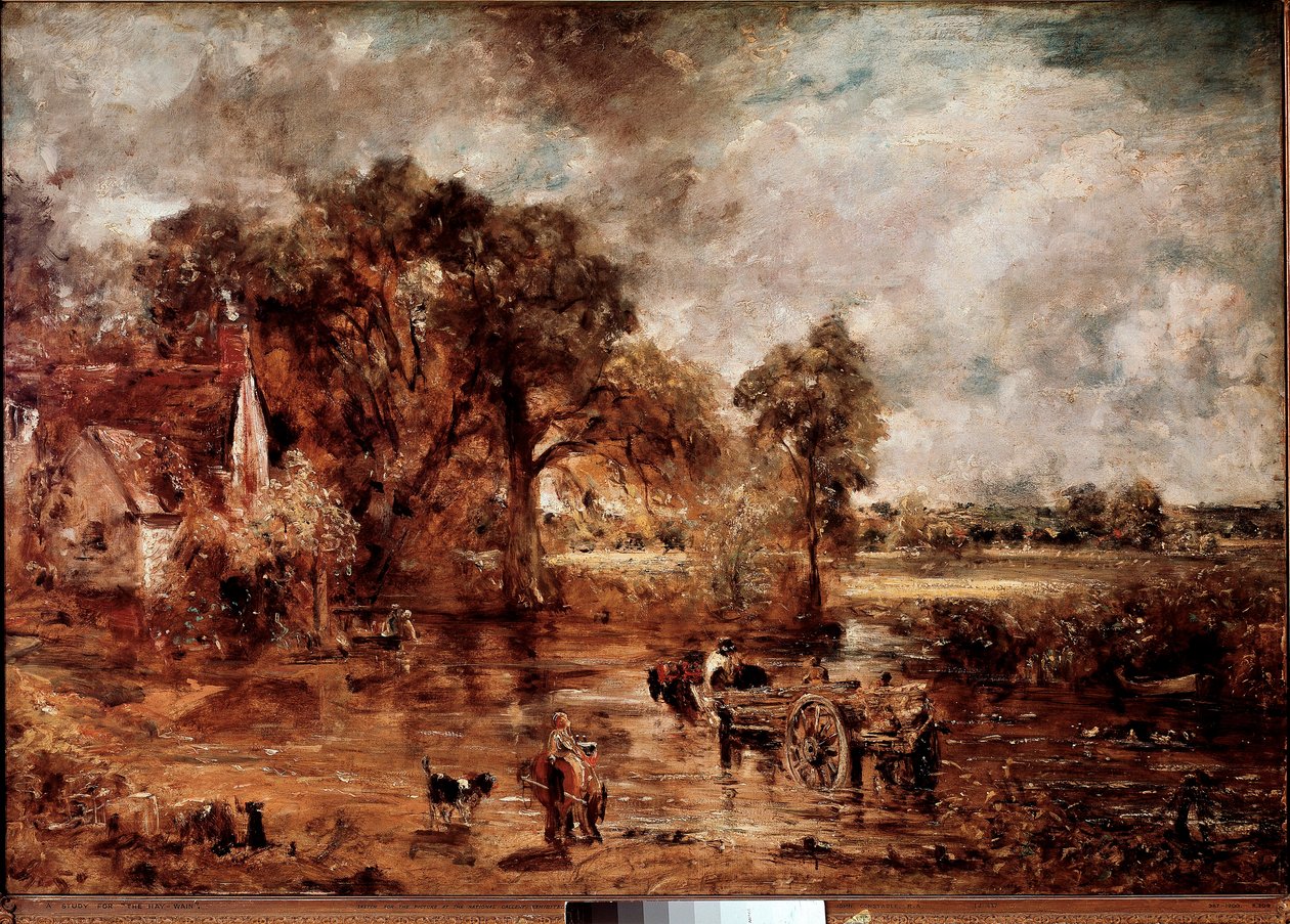 Studie für „Der Heuwagen“. Gemälde von John Constable (1776-1837) 1820-1821 von John Constable