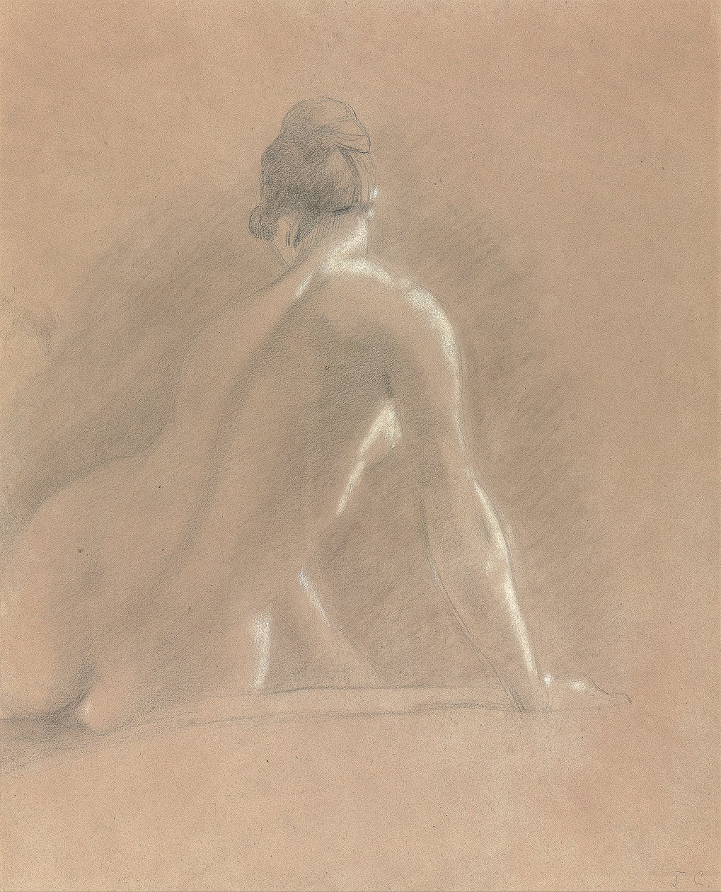 Studie eines weiblichen Aktes, von hinten gesehen von John Constable
