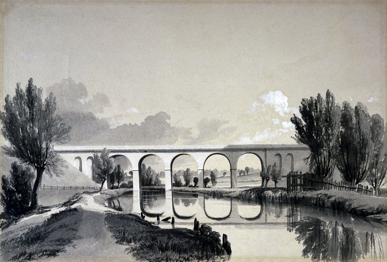 Colne Viadukt, Watford, Hertfordshire, 5. Juni 1837 von John Cooke Bourne