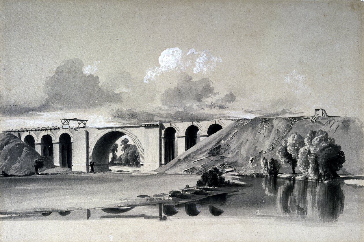 Sherbourne Viadukt, bei Coventry, 27. Juli 1837 von John Cooke Bourne