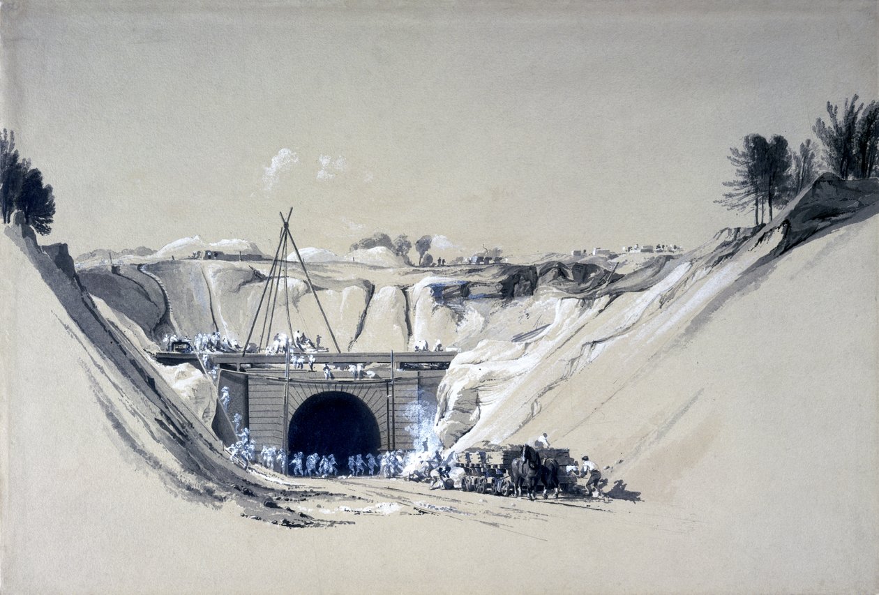 Watford Tunnel, Hertfordshire, 6. Juni 1837 von John Cooke Bourne