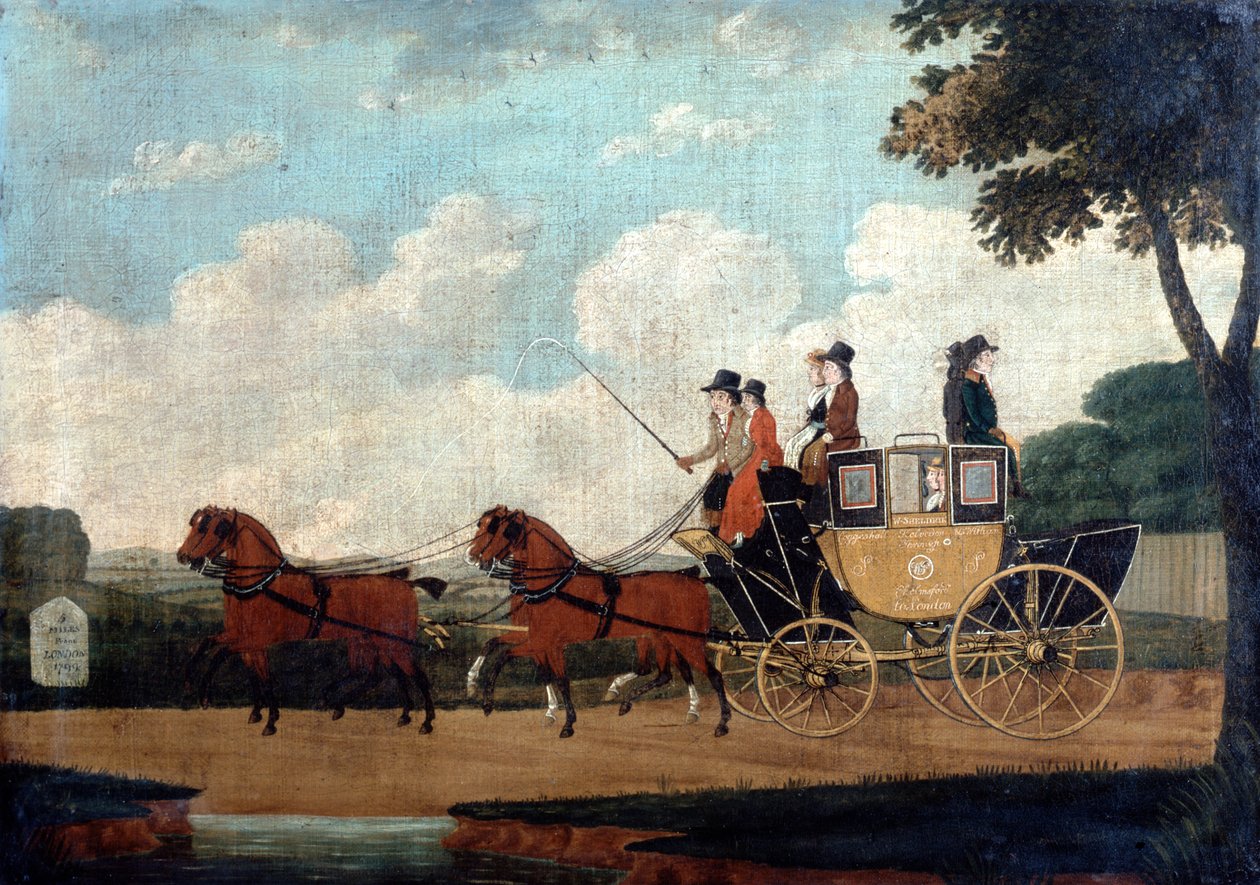 Die königliche Postkutsche, Chelmsford nach London, 1799 von John Cordrey