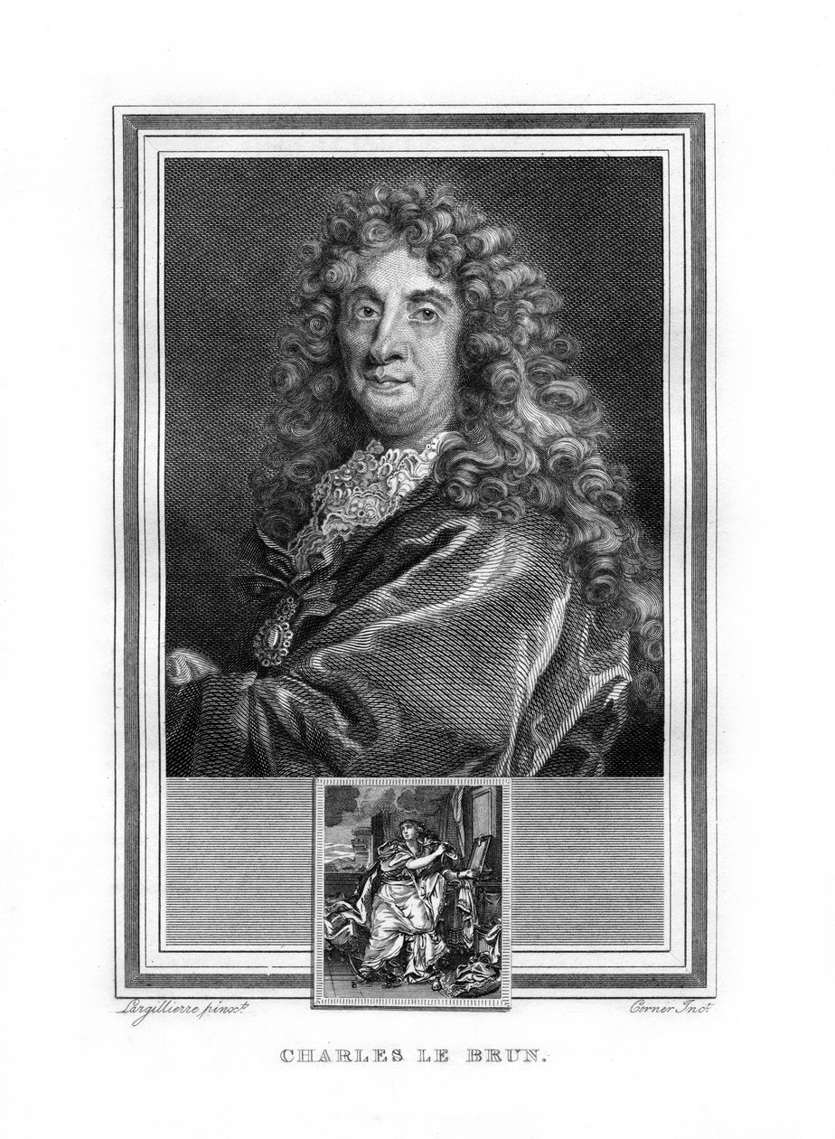 Charles le Brun, französischer Maler der Barockzeit, 1825 von John Corner