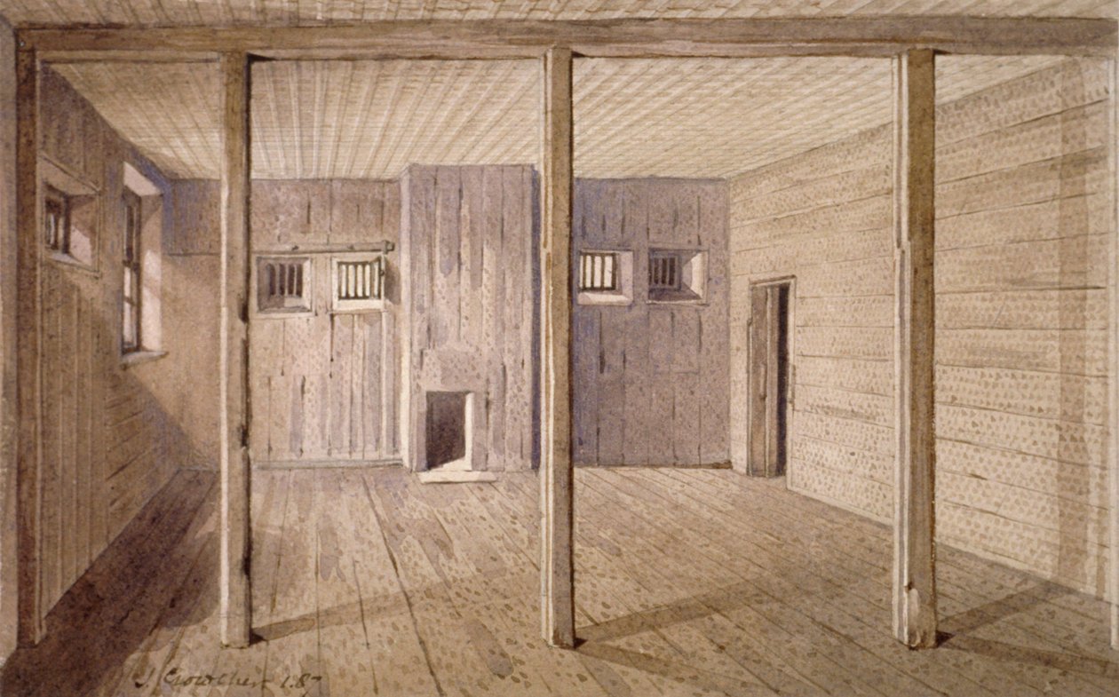 Innenansicht des White Lyon Prison, Borough High Street, Southwark, London von John Crowther