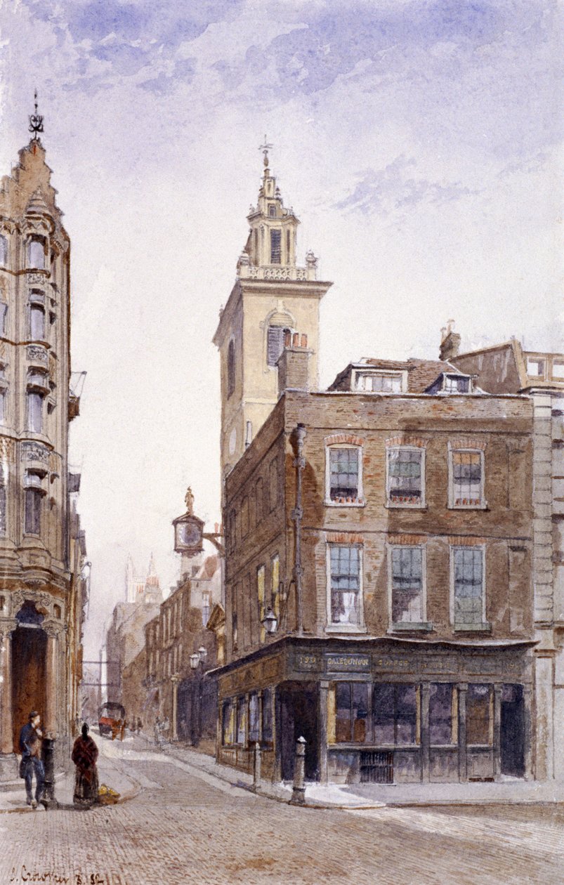 St James Garlickhythe, Upper Thames Street, London von John Crowther