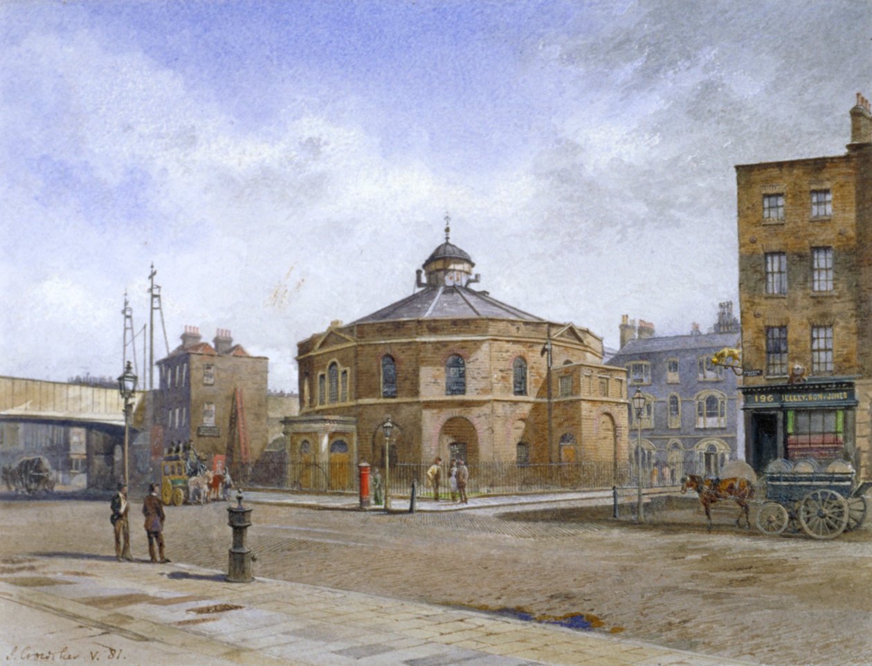 Surrey Chapel, Nr. 196 Blackfriars Road, Southwark, London, 1881 von John Crowther