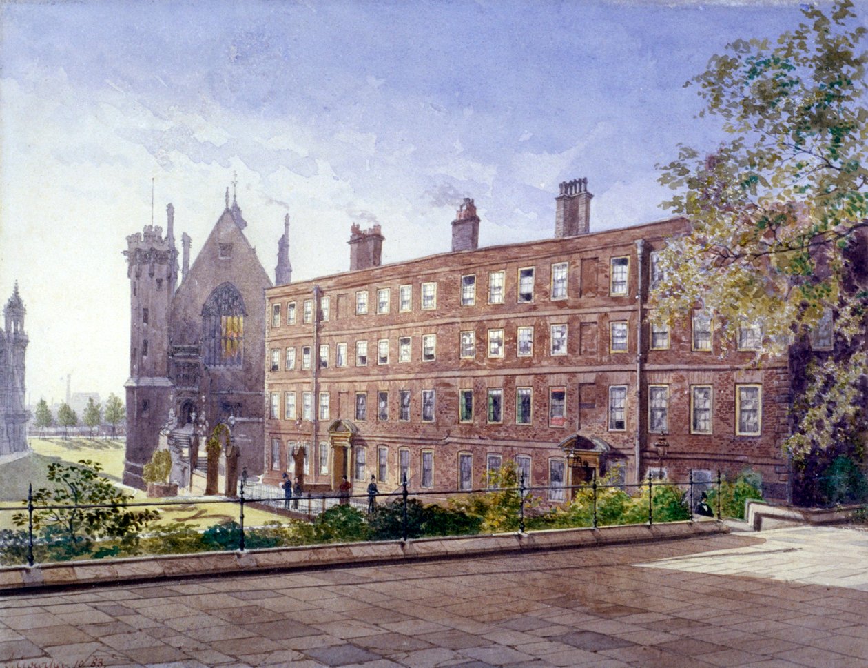Ansicht von Nr. 3 und 4 Garden Court, Middle Temple, London, 1883 von John Crowther