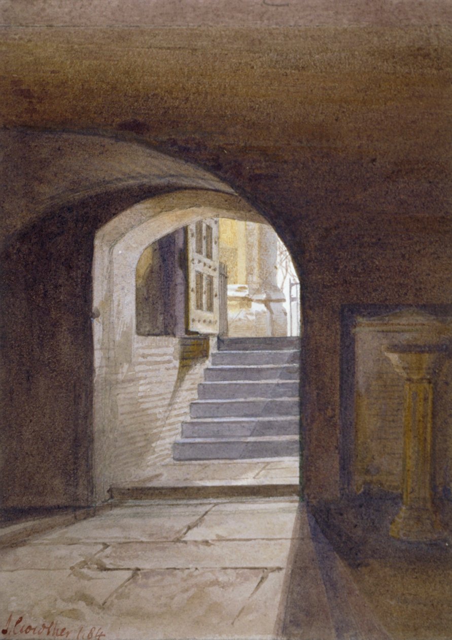 Ansicht der Kapelle St. Peter ad Vincula im Tower of London von John Crowther