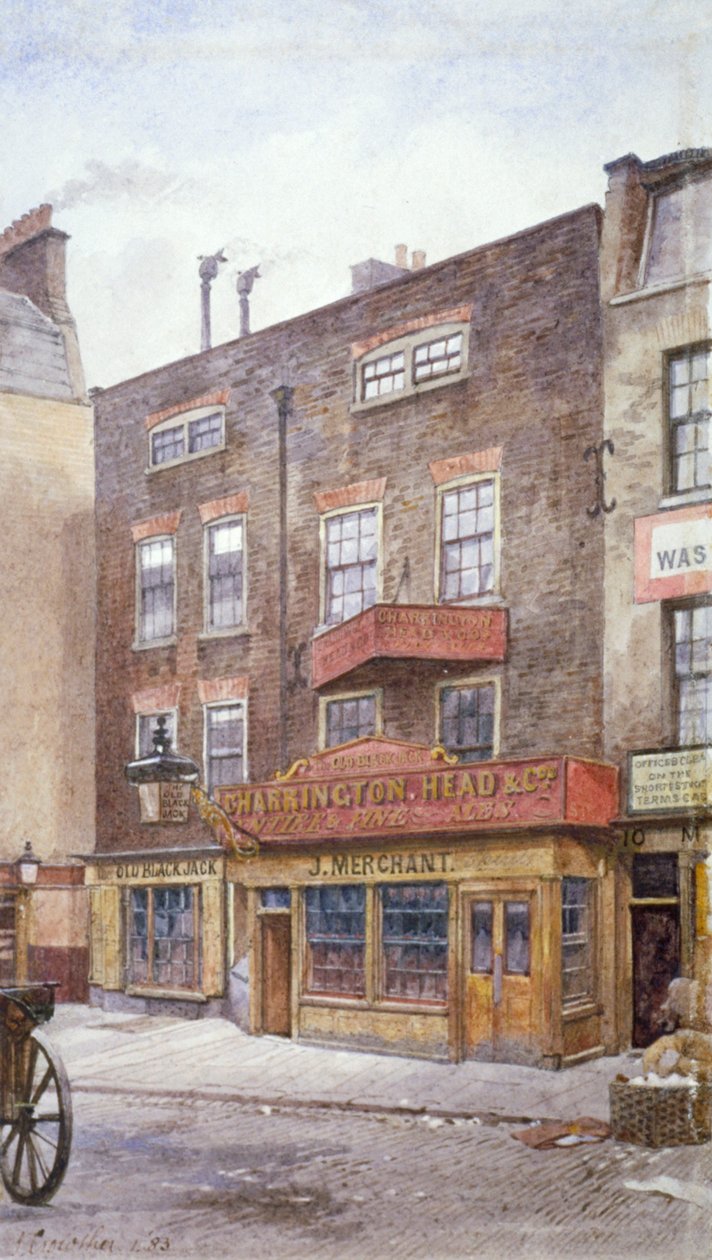 Ansicht des Old Black Jack Inn, Portsmouth Street, Westminster, London von John Crowther