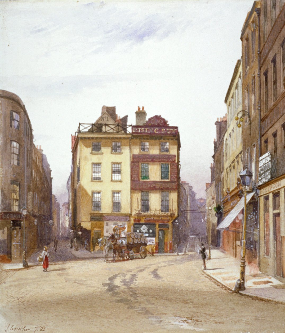 Wych Street und Holywell Street, Westminster, London, 1881 von John Crowther
