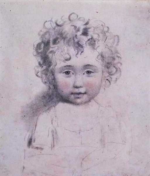 Lady Strathmores jüngste Tochter, c.1786 von John Downman