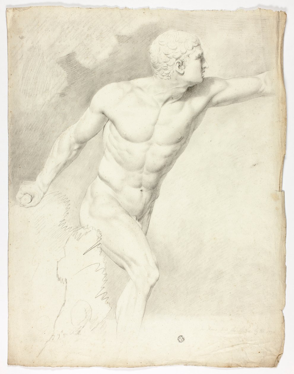 Der Borghese Gladiator von der Statue in Rom von John Downman