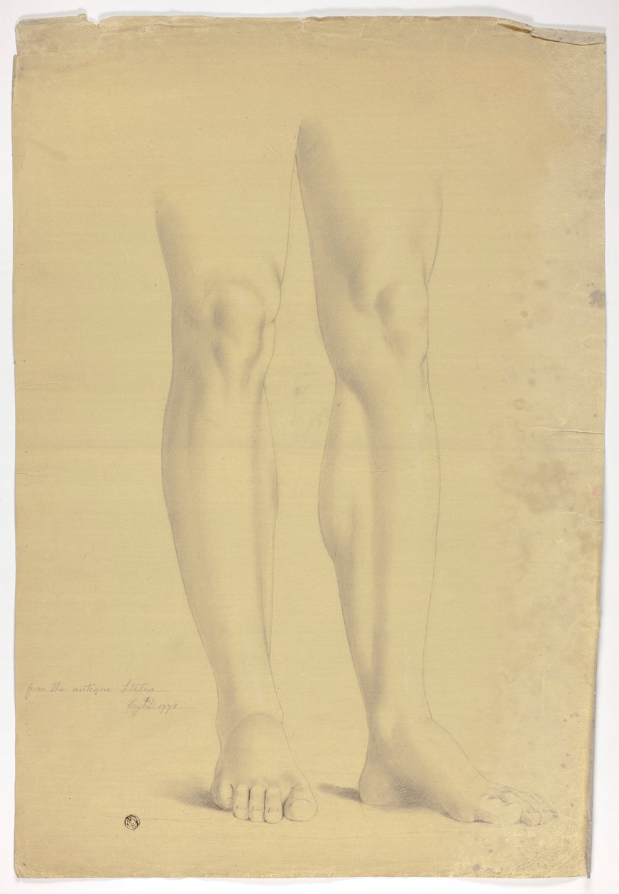 Beine nach antiker Statue einer stehenden Figur von John Downman