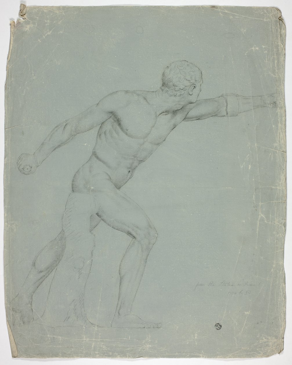 Der Borghese-Gladiator von der Statue in Rom von John Downman