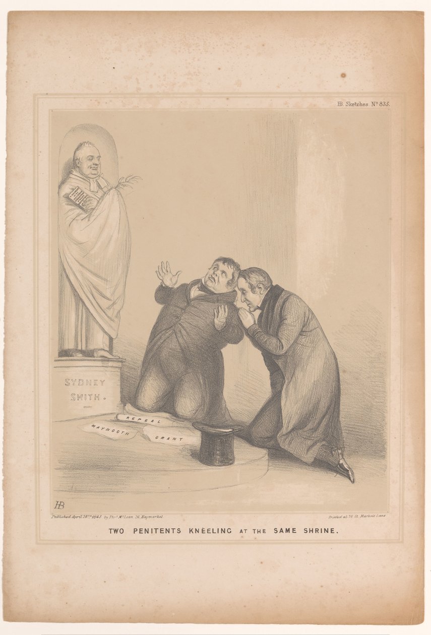 Karikatur mit Premierminister Robert Peel und Daniel O