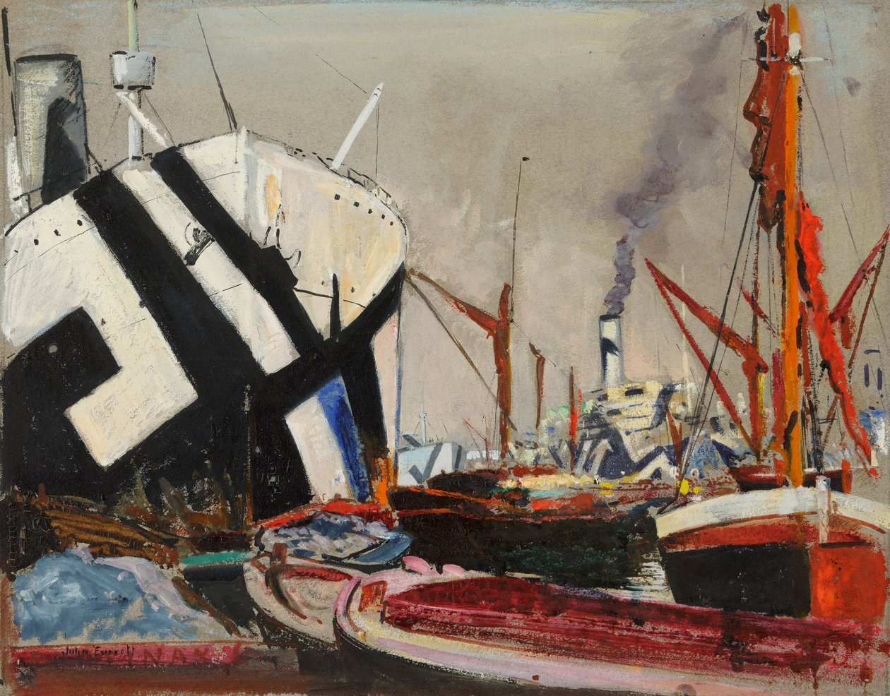 Londoner Docks, spätes 19. bis Mitte 20. Jahrhundert von John Everett