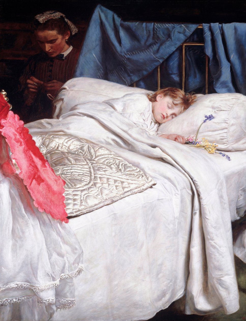 Schlafend, um 1865 von John Everett Millais