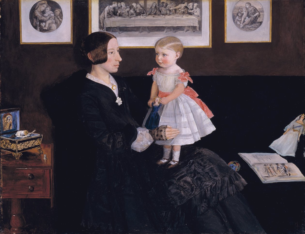 Frau James Wyatt Jr und ihre Tochter Sarah von John Everett Millais