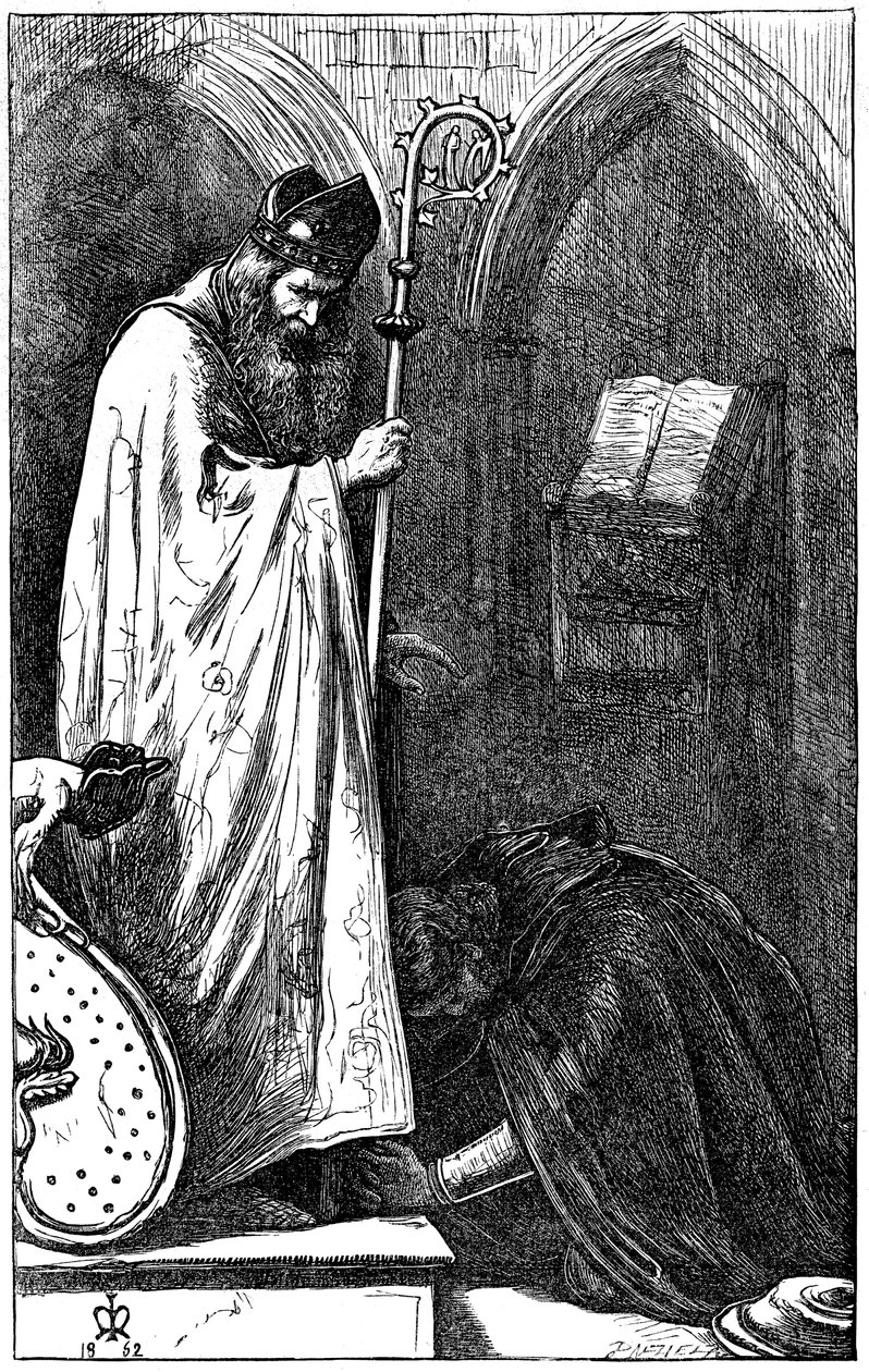 Der Bischof und der Ritter, 1862 von John Everett Millais