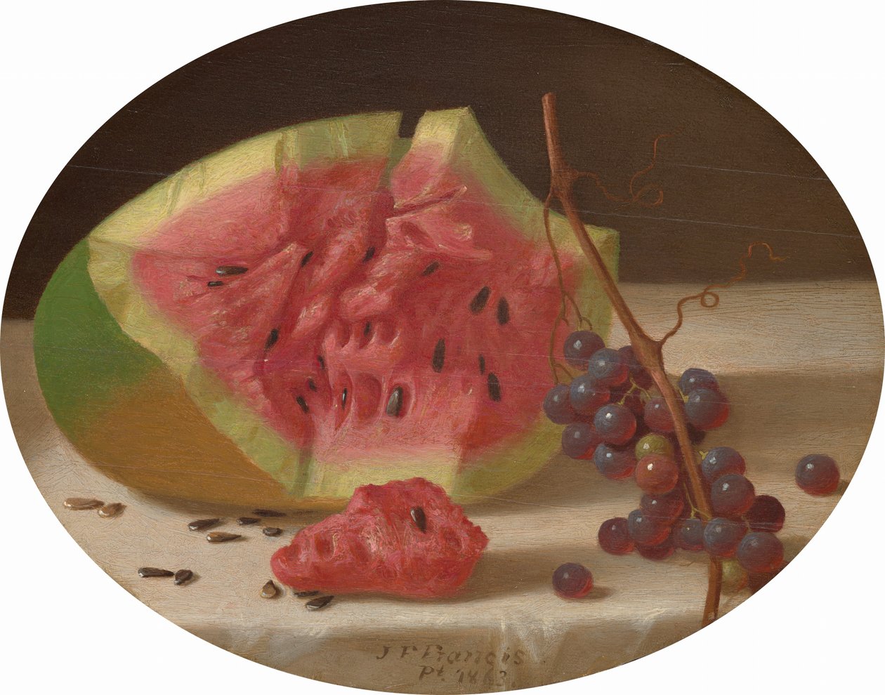 Wassermelone und Trauben von John F. Francis