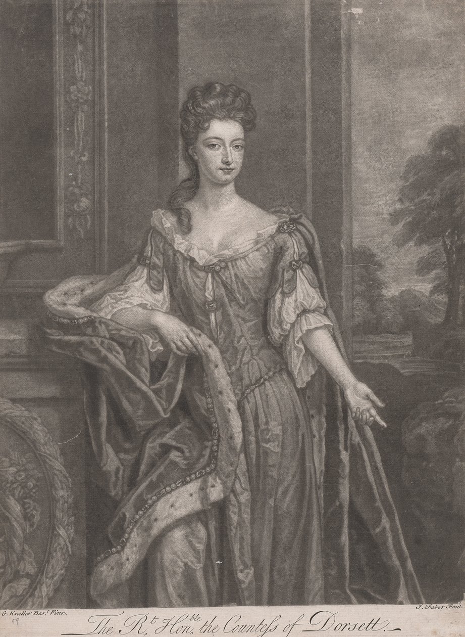 Schönheiten von Hampton Court: Die ehrenwerte Mary, Gräfin von Dorset von John Faber the younger