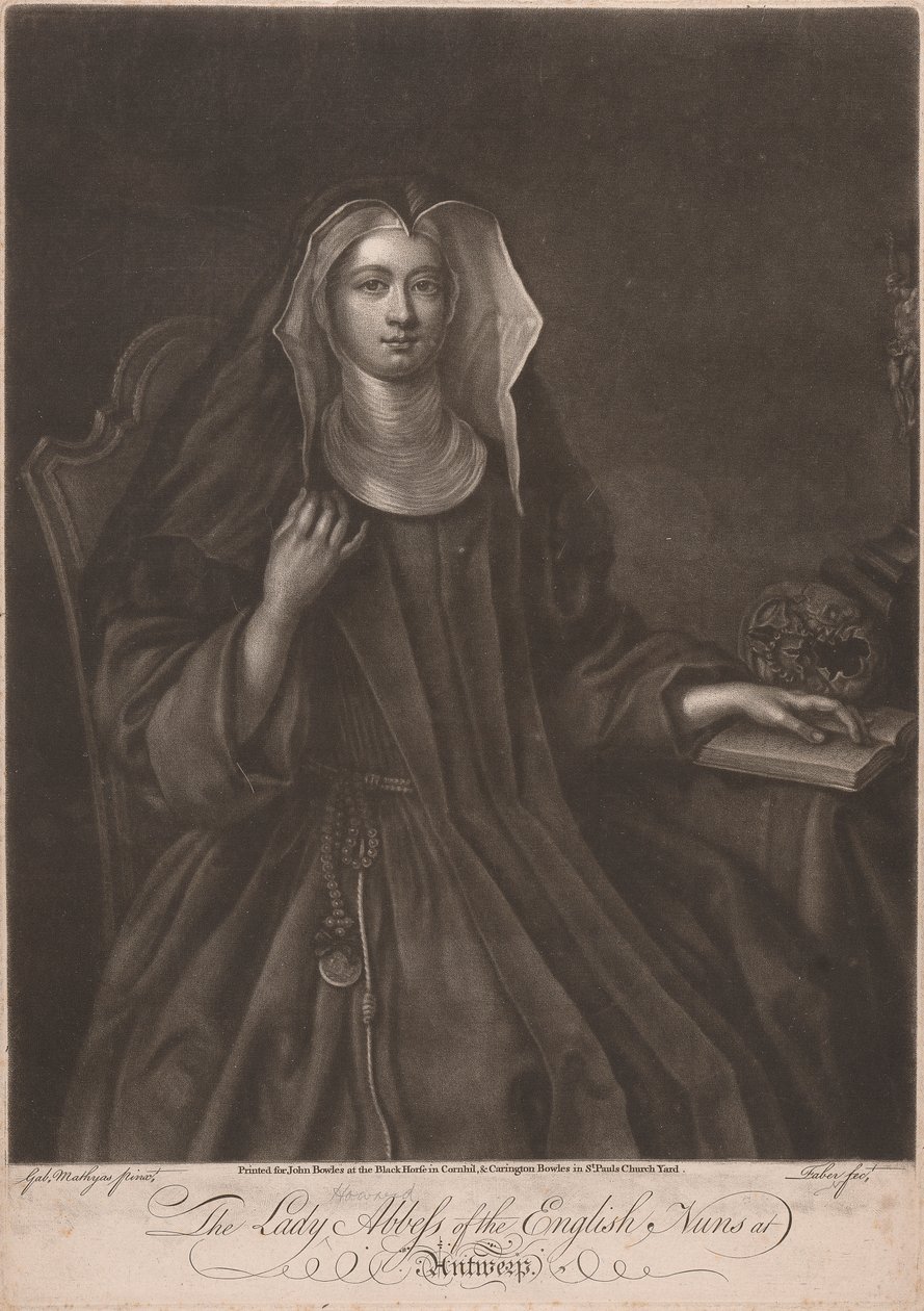 Die Dame Howard Äbtissin der englischen Nonnen in Antwerpen von John Faber the younger