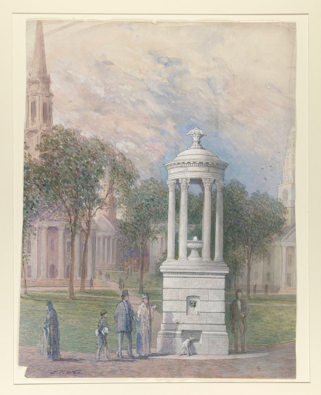 Bennett-Brunnen auf dem New Haven Green von John Ferguson Weir