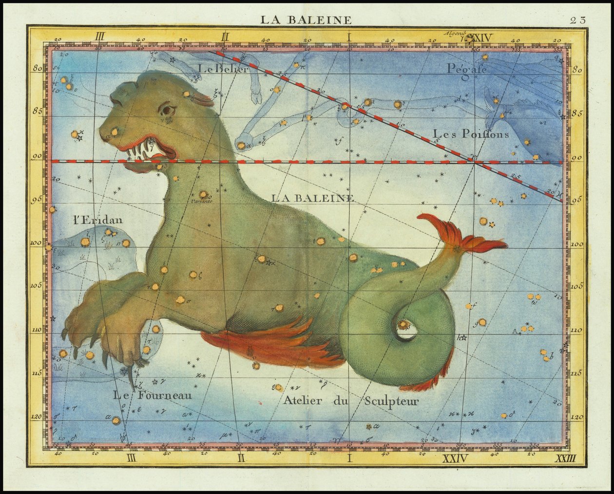 1776 - John Flamsteed - Der Wal (Cetus) von John Flamsteed