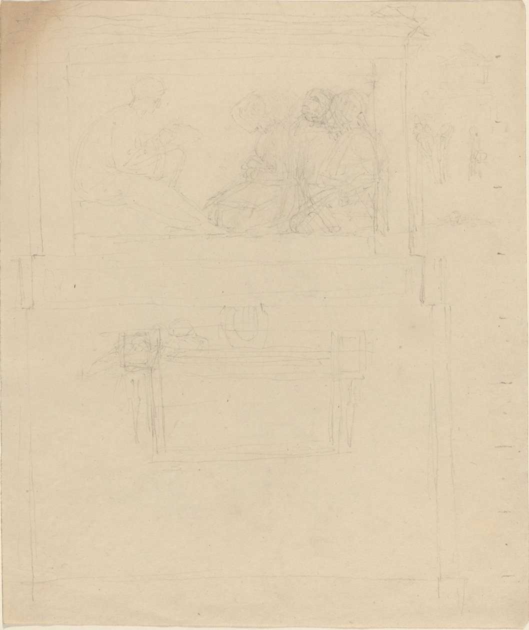 Entwürfe für ein Denkmal für Sir William Jones (?) von John Flaxman