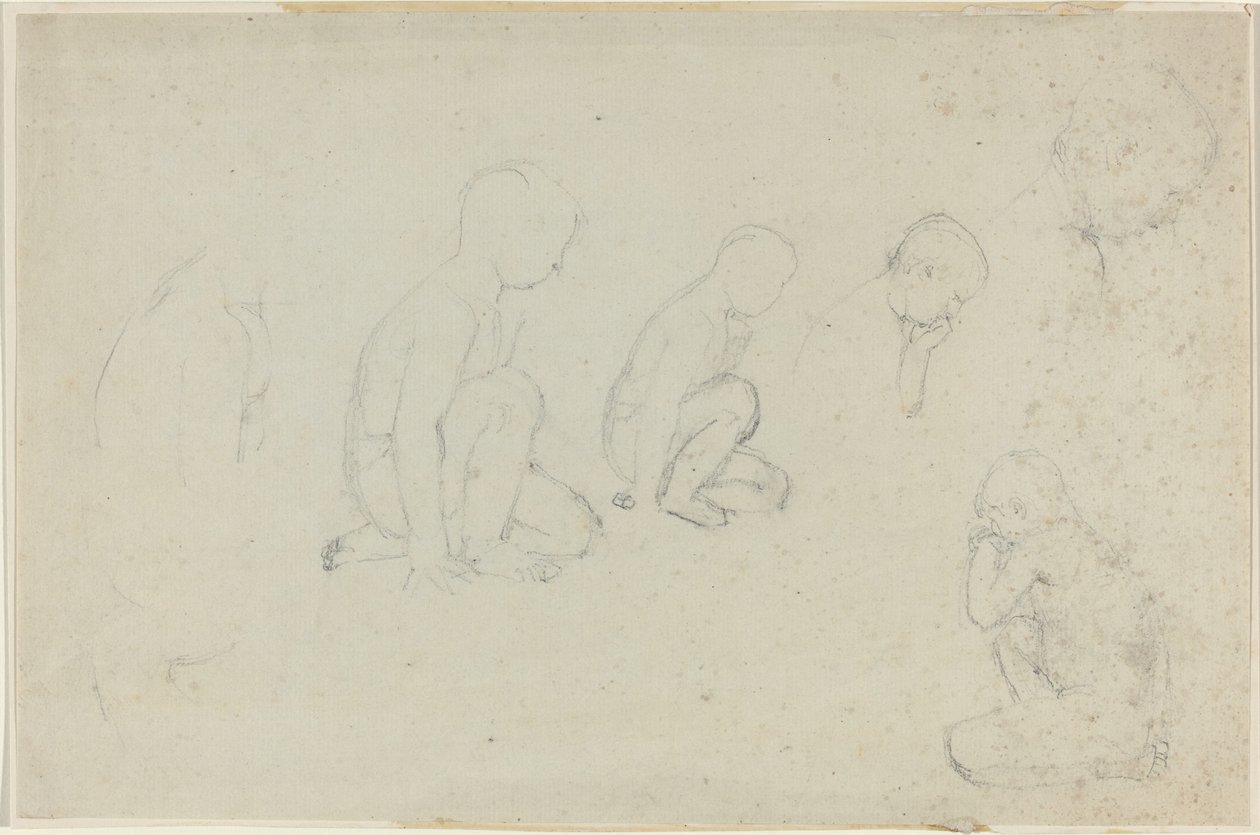 Studien eines knienden Jungen von John Flaxman