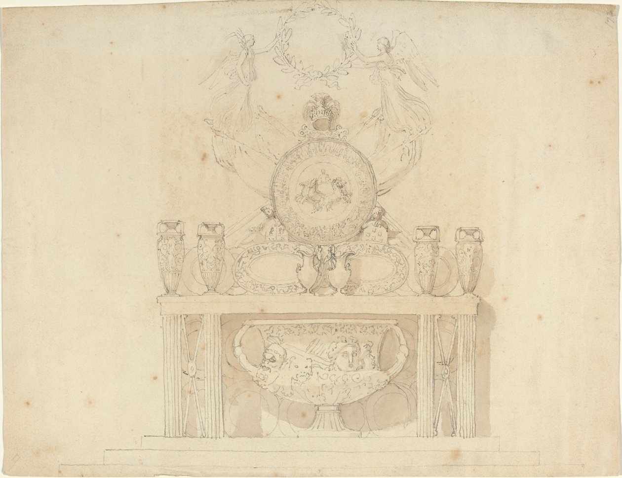 Studie für Dekorationen des Buckingham Palace von John Flaxman