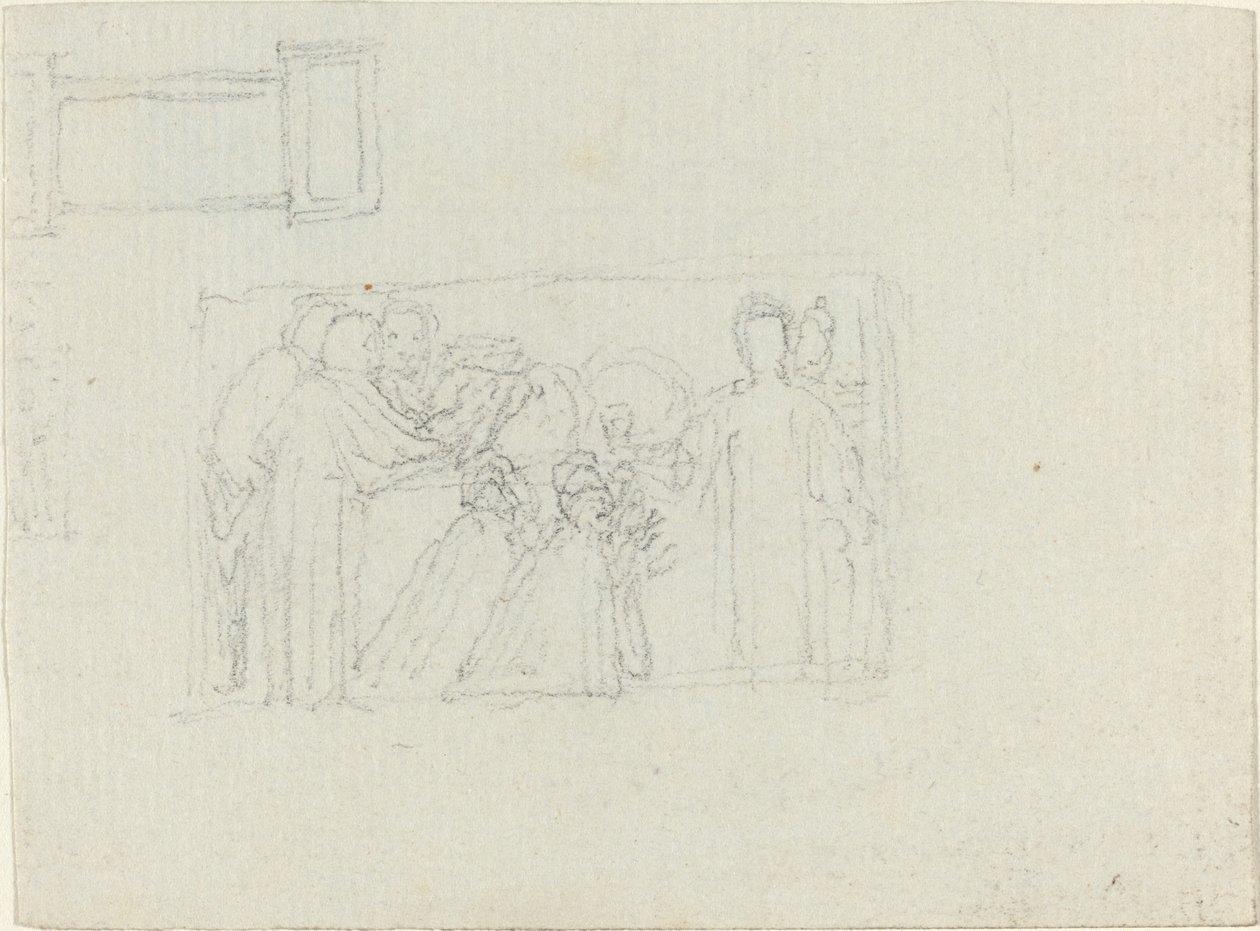 Studie für ein Denkmal für einen Geistlichen [recto und verso] von John Flaxman