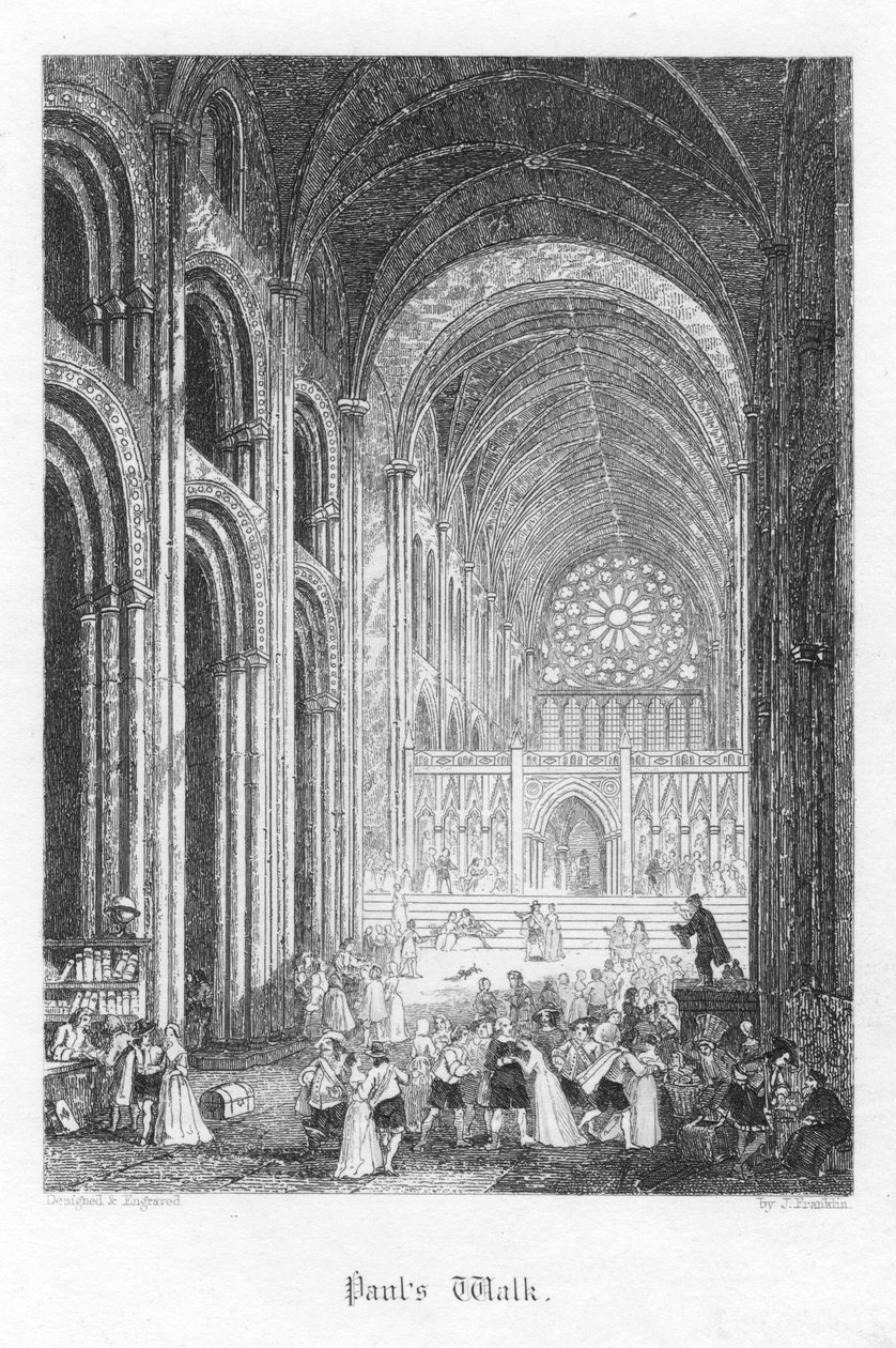 Szene aus Old St Pauls von William Harrison Ainsworth, 1855 von John Franklin