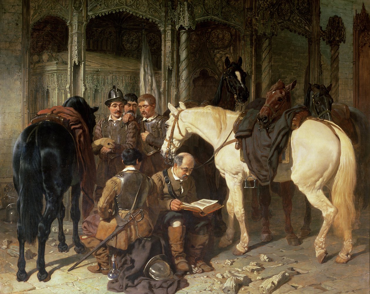 Roundheads in einer Kirche in Arundel, 1847-51 von John Frederick Herring Senior