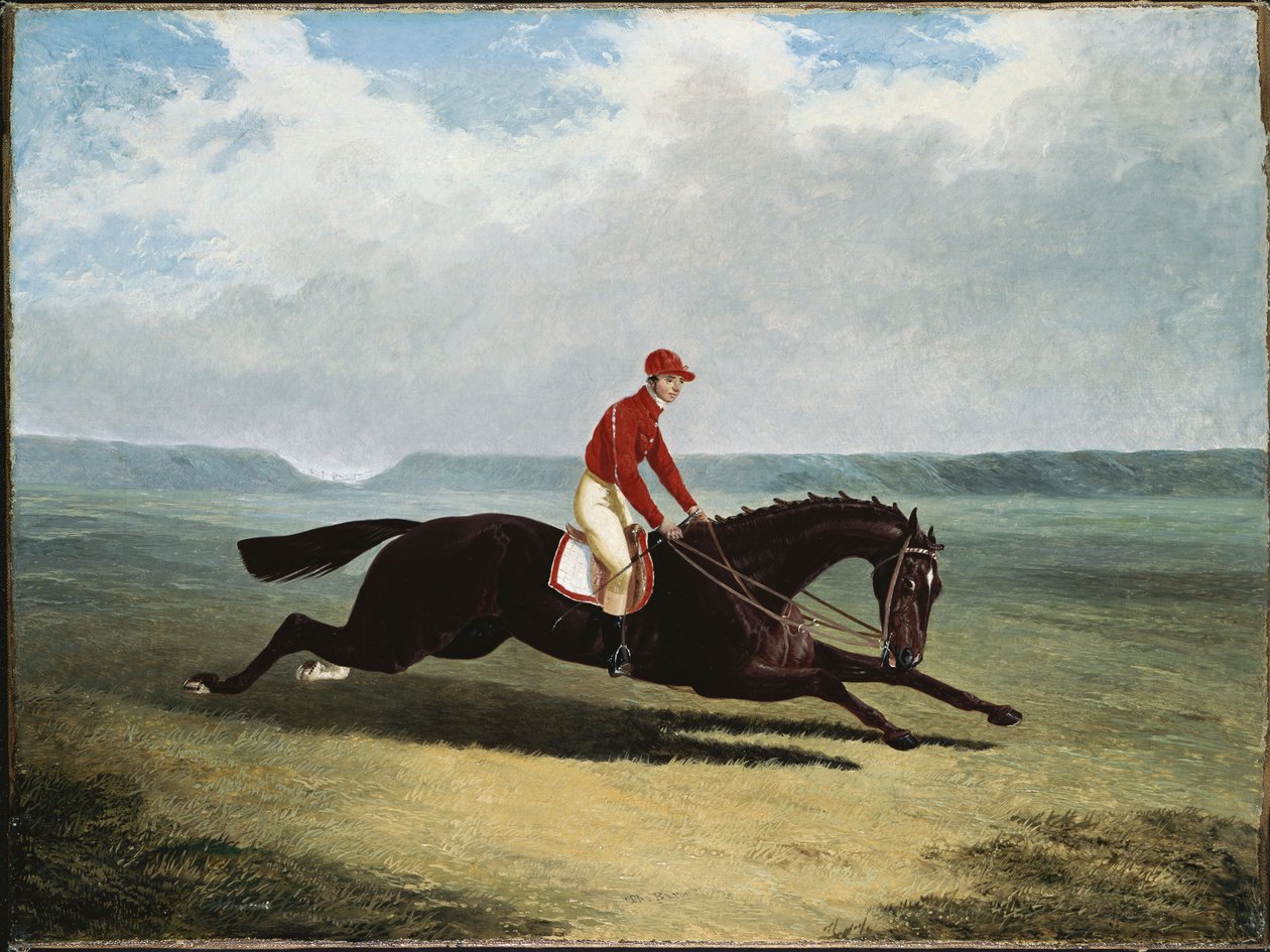 Der Baron mit Bumpy Up, in Newmarket von John Frederick Herring Senior