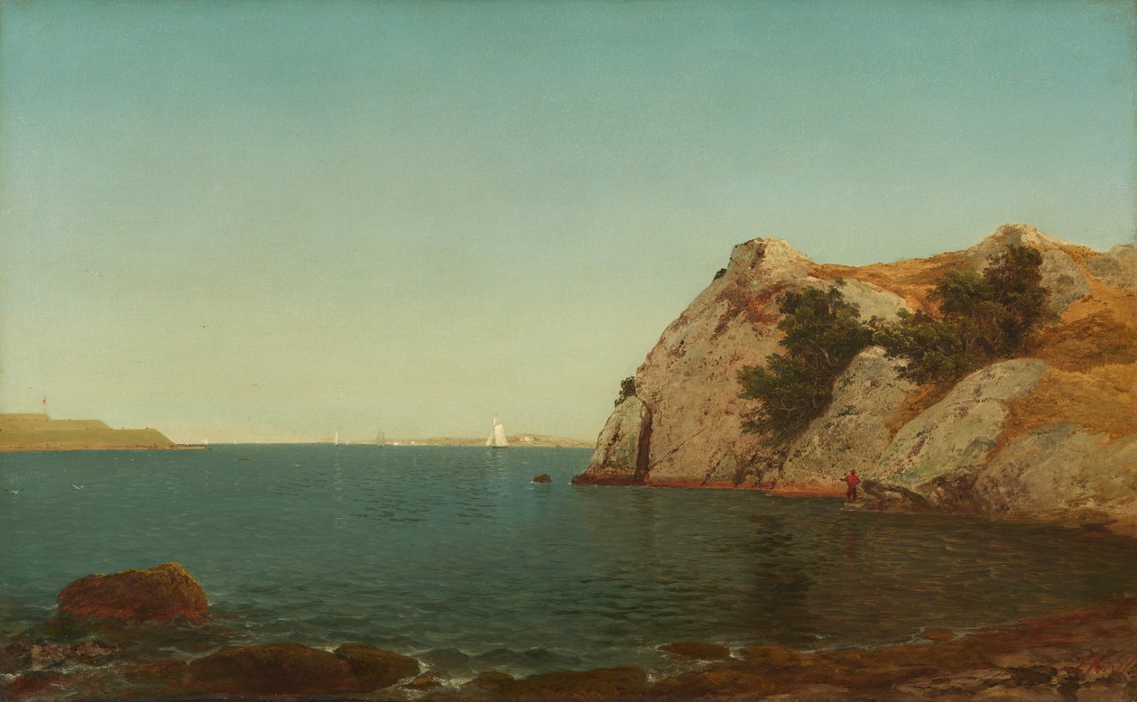 Beacon Rock, Hafen von Newport von John Frederick Kensett