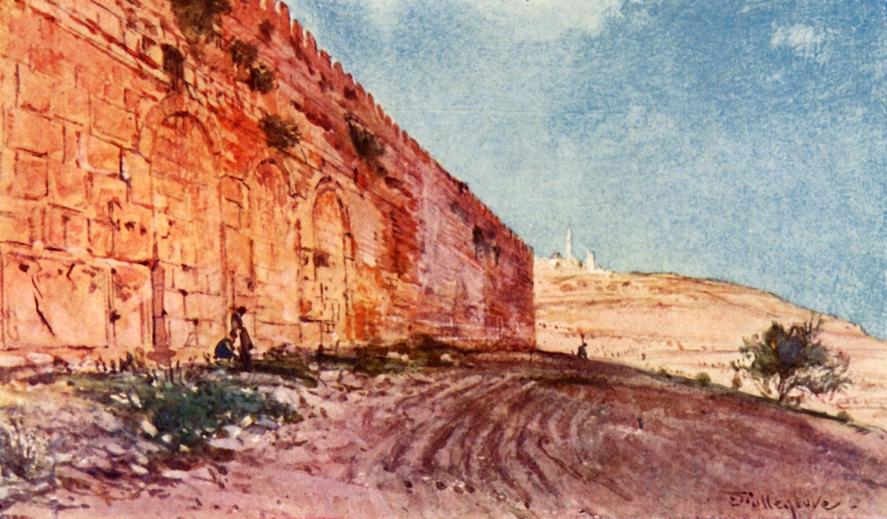 Jerusalem. - Das Dreifach-Tor des Tempelbereichs, 1902 von John Fulleylove
