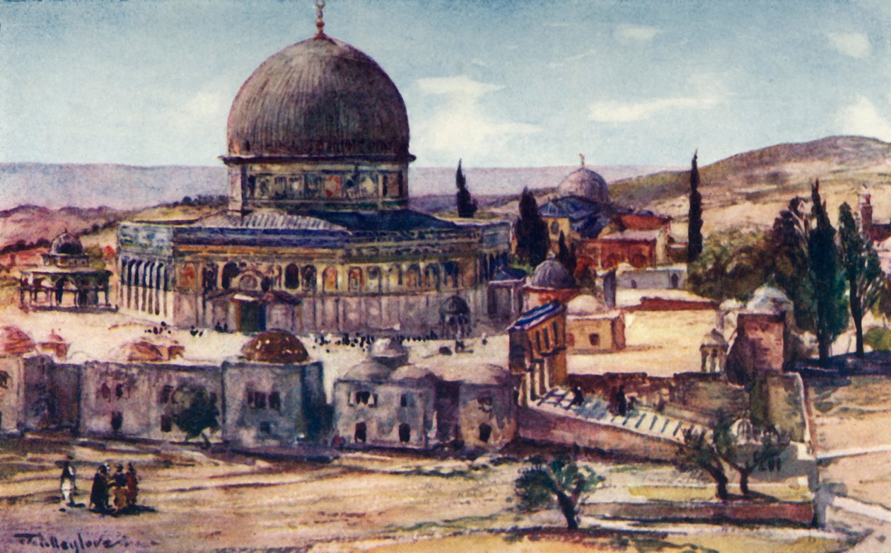Der Felsendom von den Kasernen in der Nähe des Turms von Antonia, 1902 von John Fulleylove