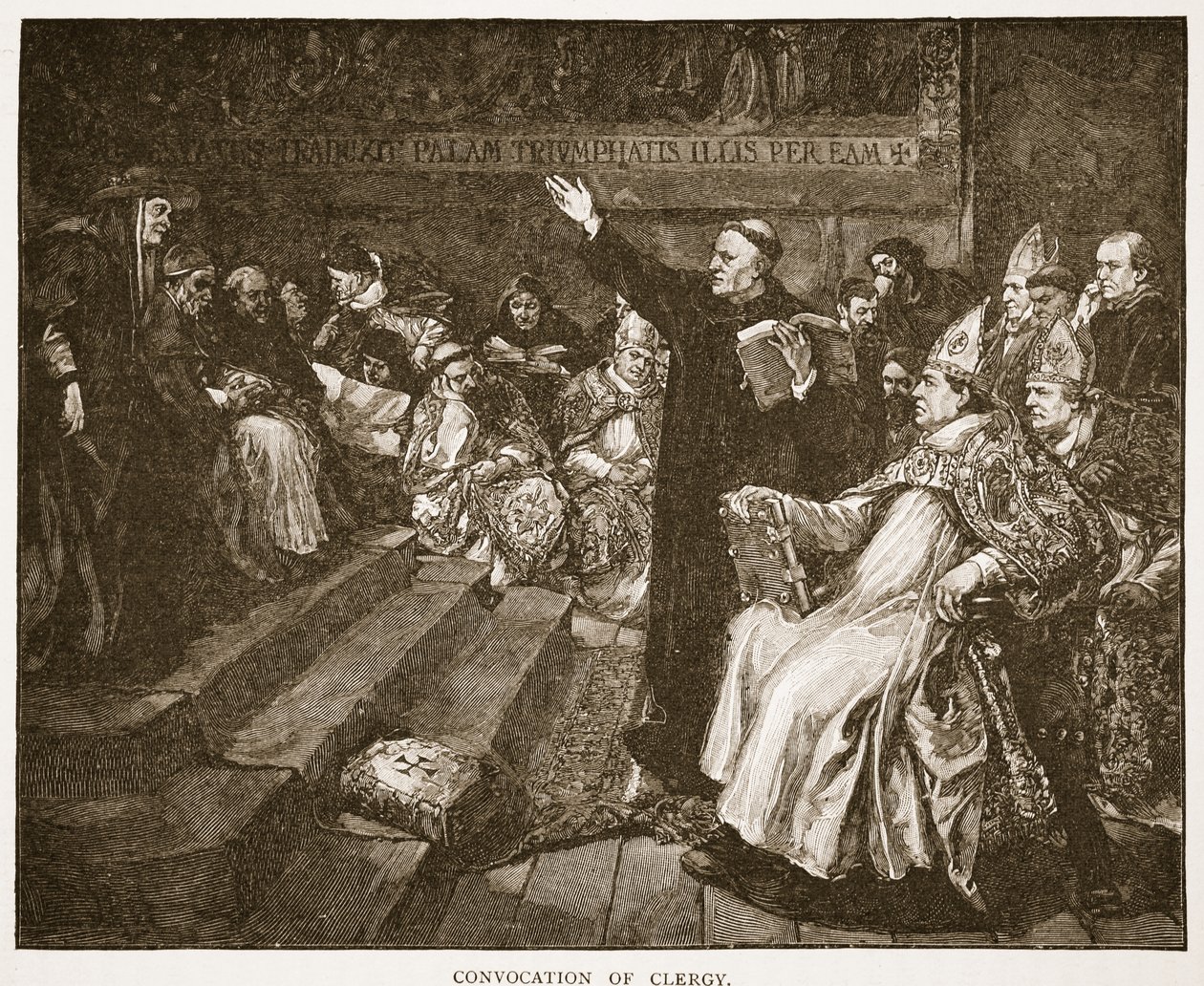 Versammlung des Klerus, Illustration aus 